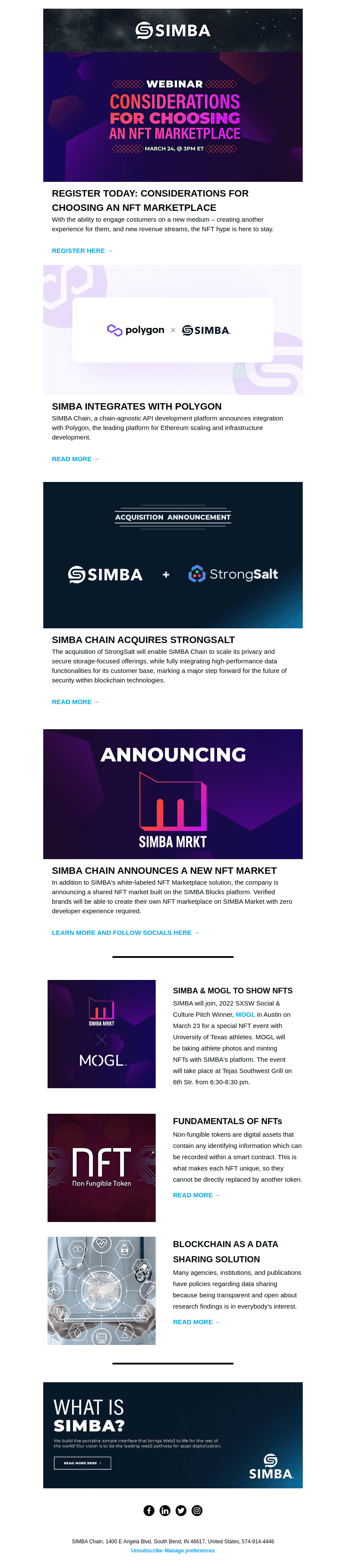 SIMBA Integrates with Polygon, Upcoming Webinar, and More!
