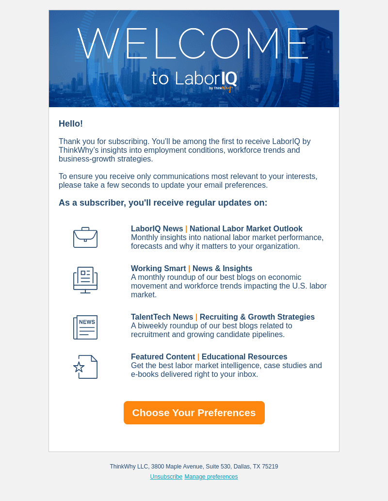 Update Your Email Preferences
