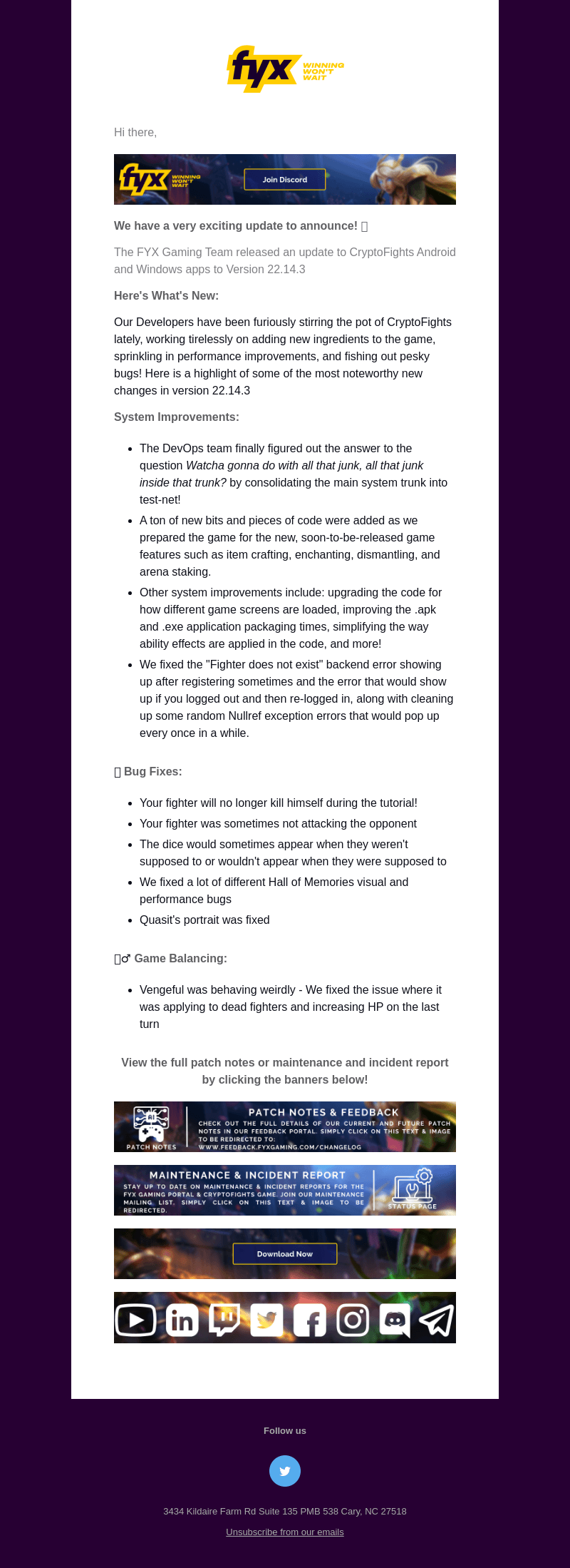 CryptoFights is back at it again with Patch Notes 22.14.3!