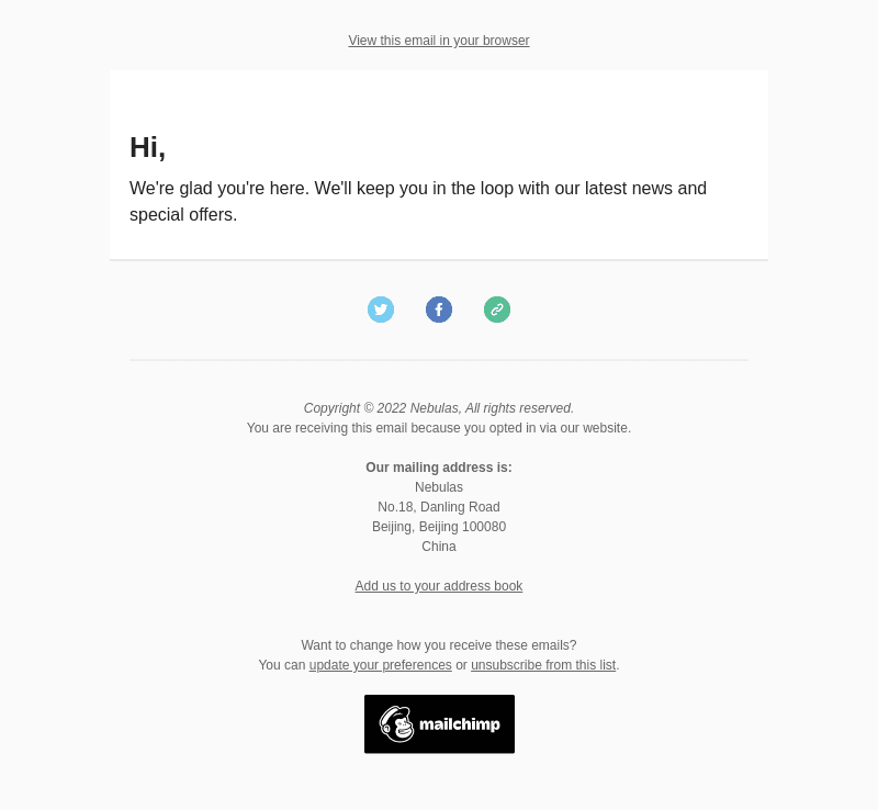Nebulas.io email from Thu, Apr 21, 2022