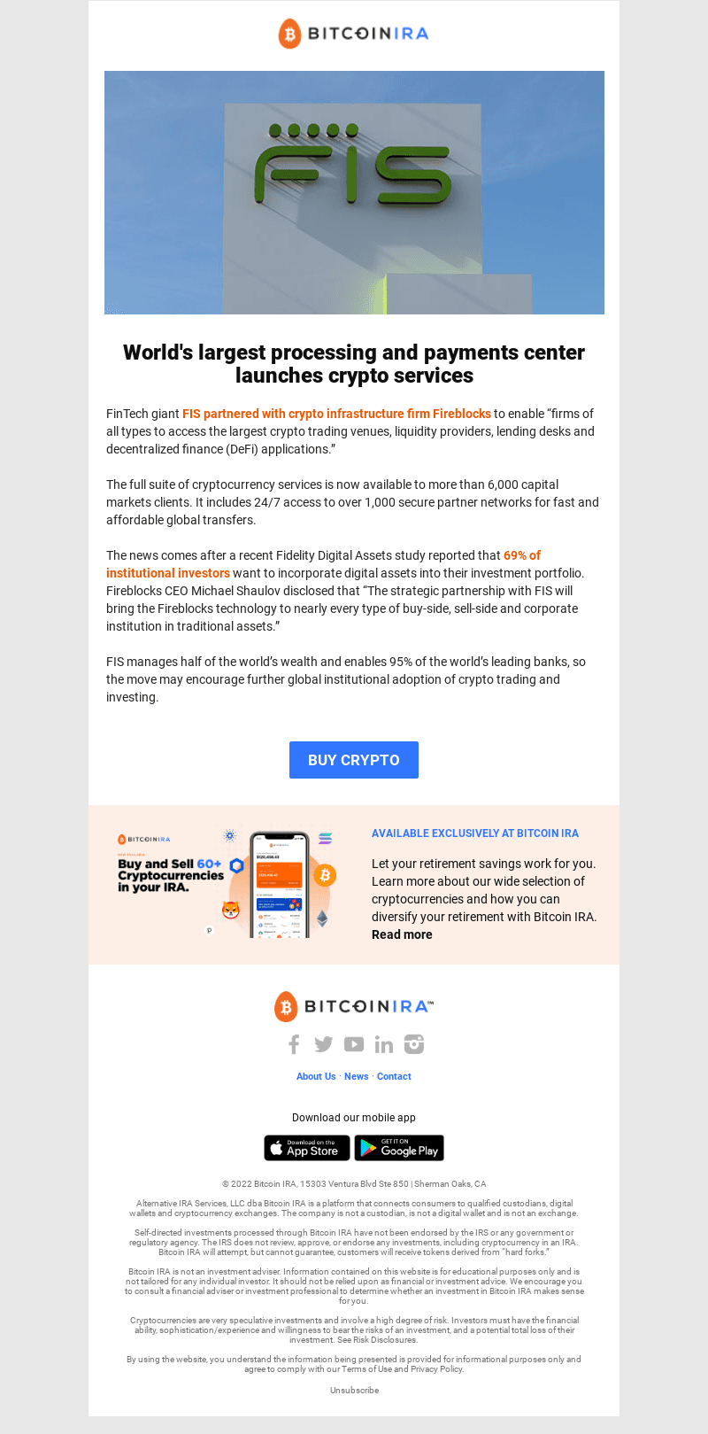 World’s largest processing and payments provider launches crypto services