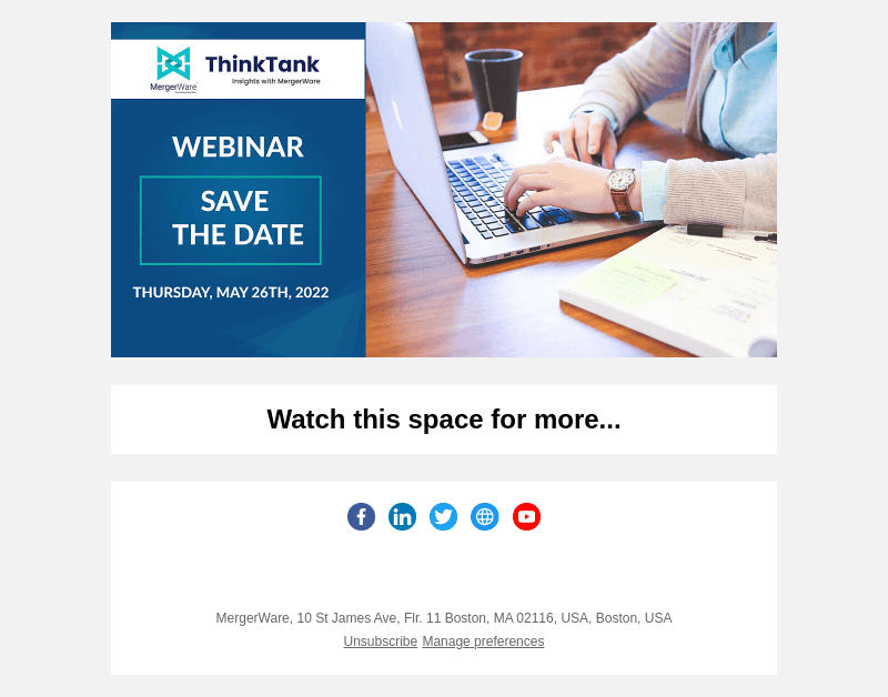 Save The Date for our exclusive upcoming Webinar