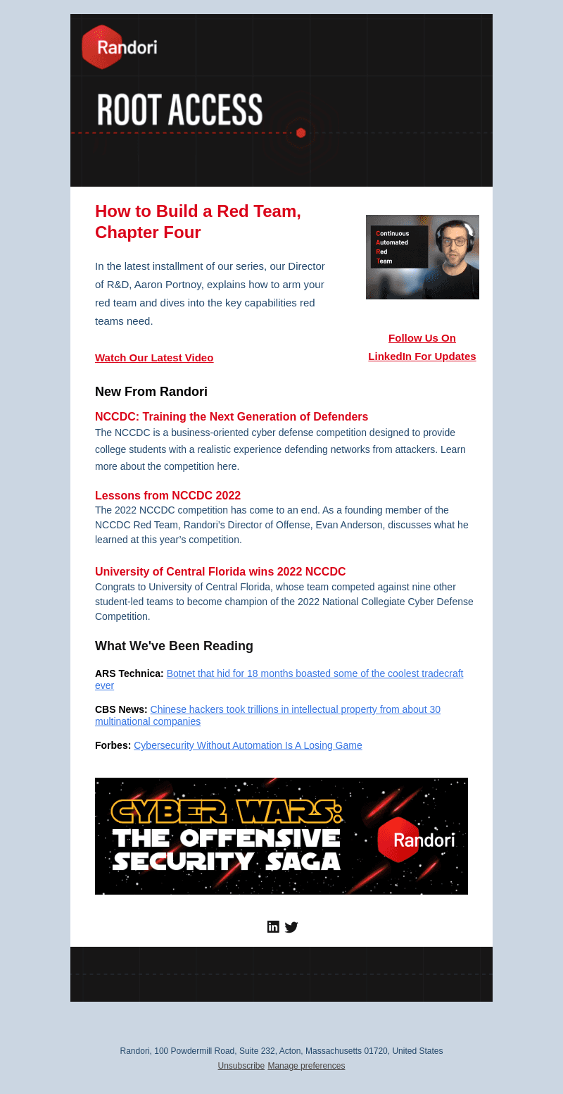 Randori email from Thu, May 5, 2022