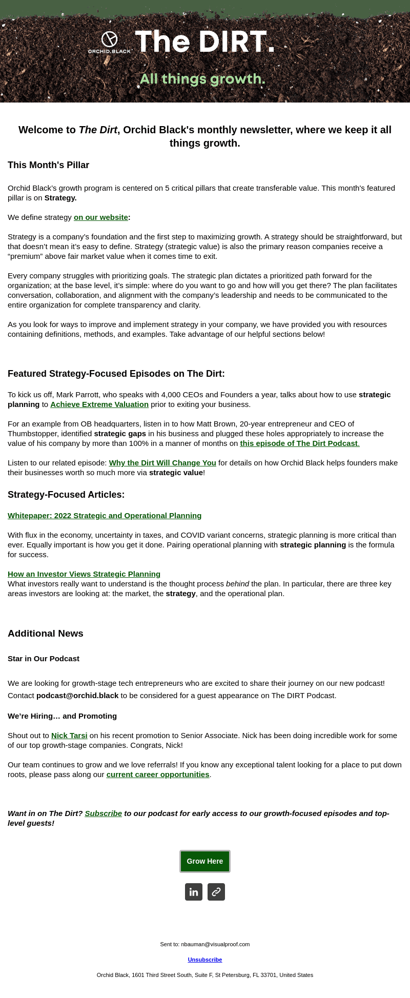 The Dirt: All Things Growth - Strategy