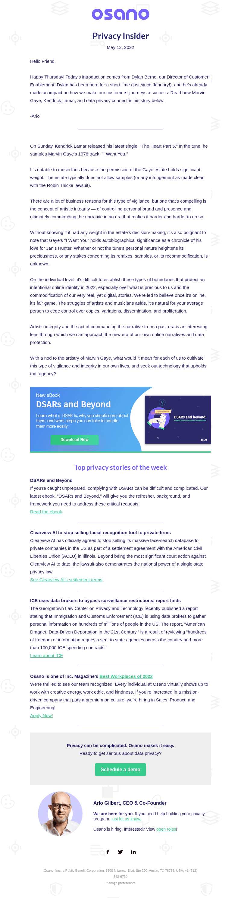 DSARs, facial recognition, and ICE