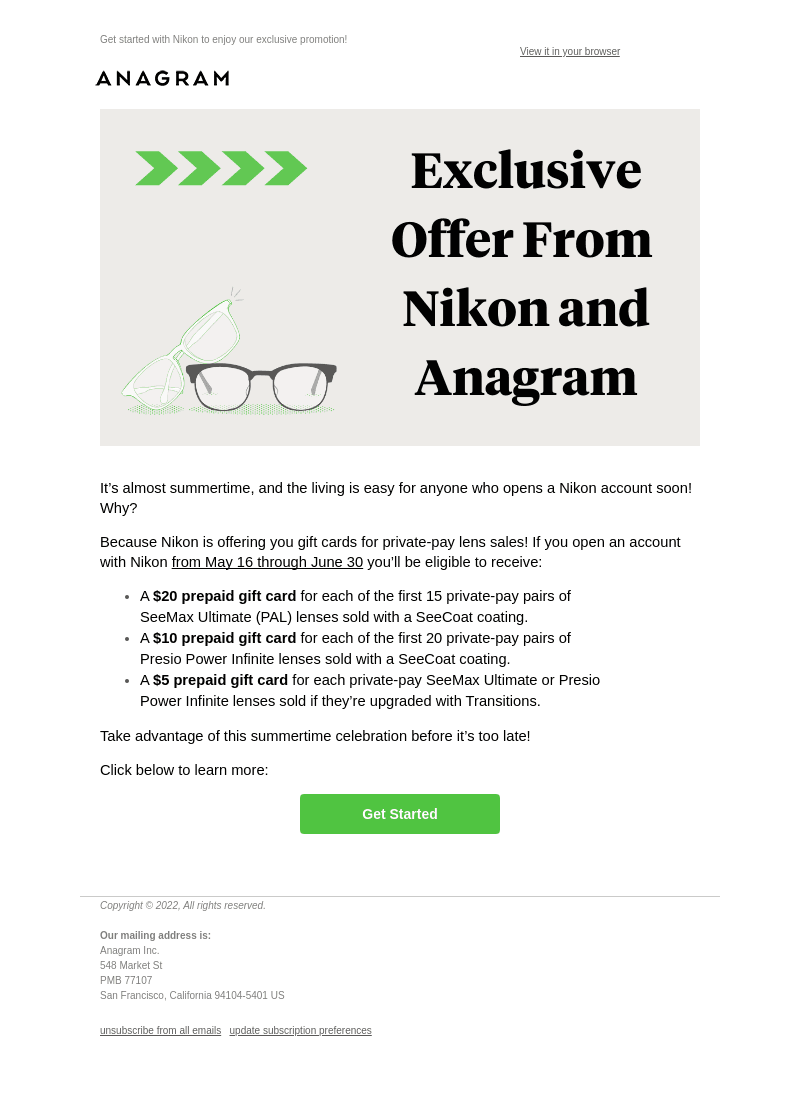 Anagram email from Mon, May 16, 2022