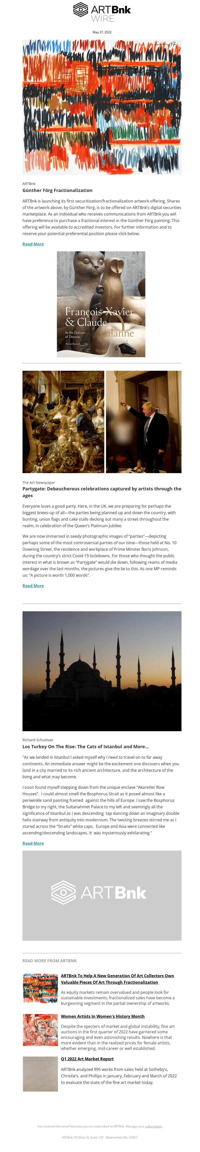 Our first securitization/fractionalization artwork offering and more...