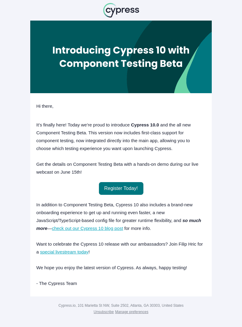Cypress 10 has arrived! 🎉