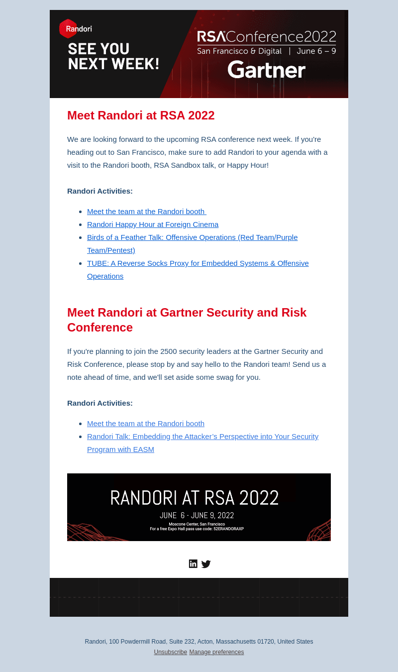 Randori email from Thu, Jun 2, 2022