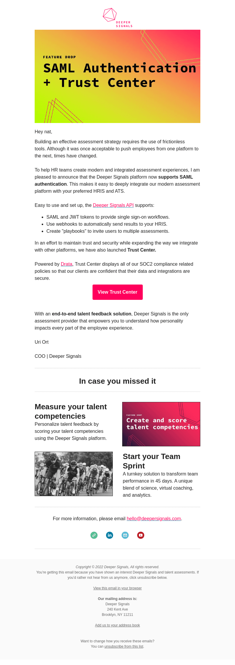Feature Drop: SAML Support & Trust Center 🔐