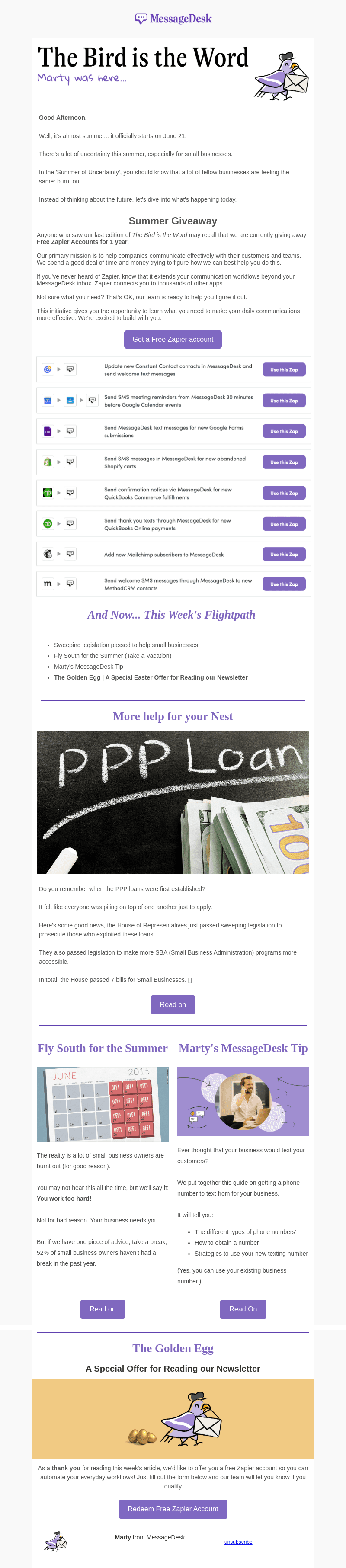 MessageDesk email from Tue, Jun 14, 2022