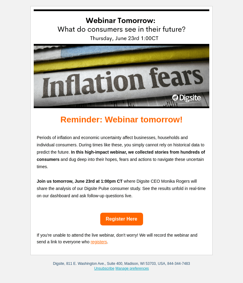Tomorrow: What do consumers see in their future?