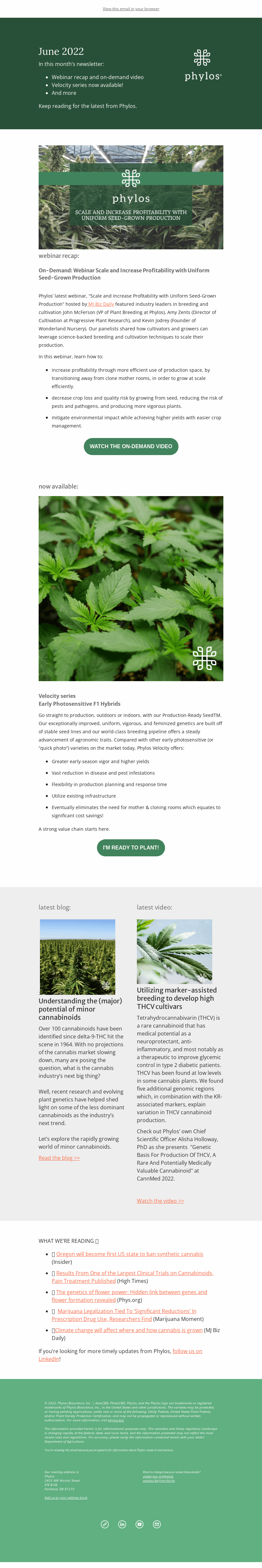 🌱 Phylos June Update