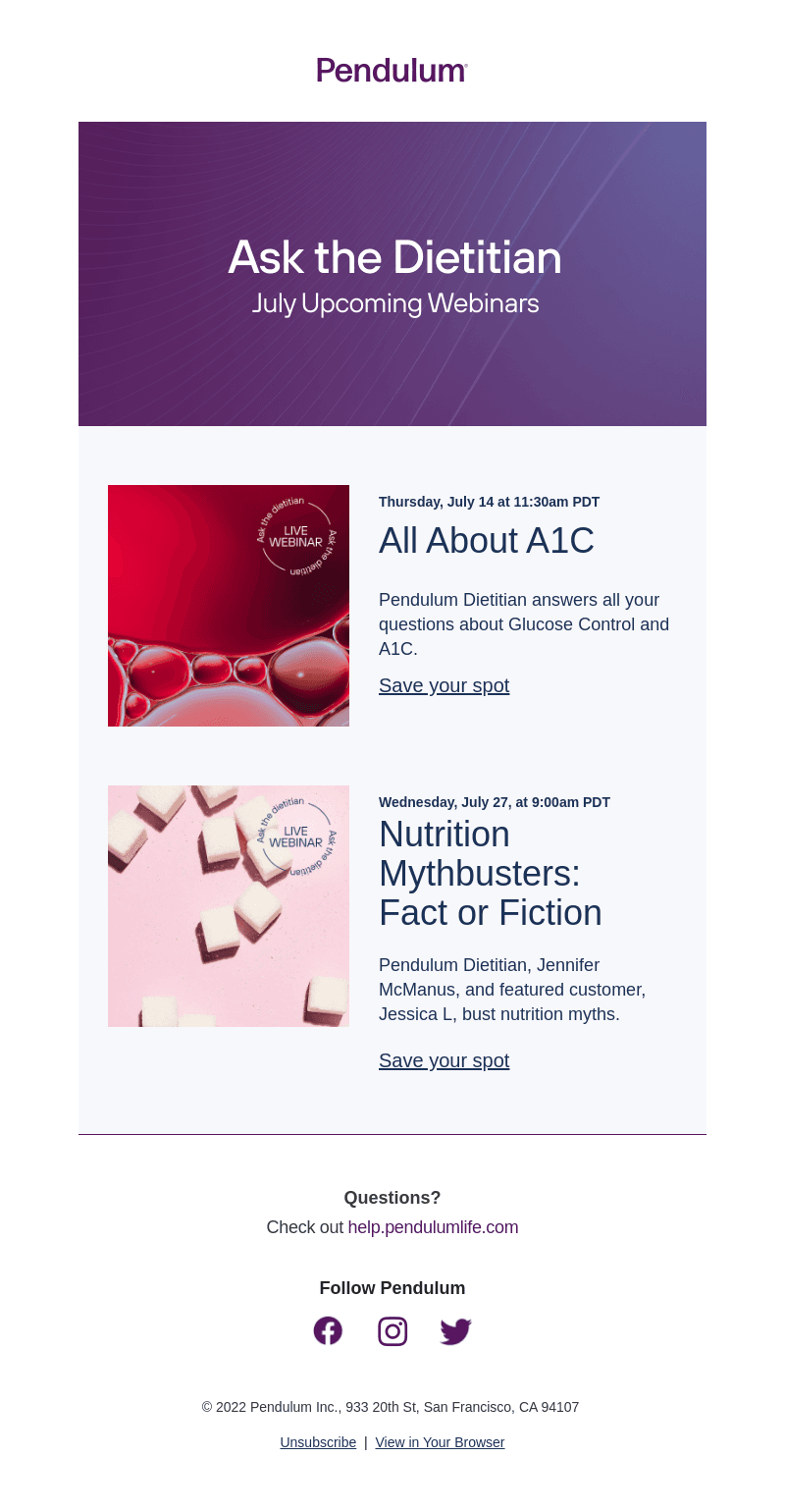 Free live webinar on A1C and more