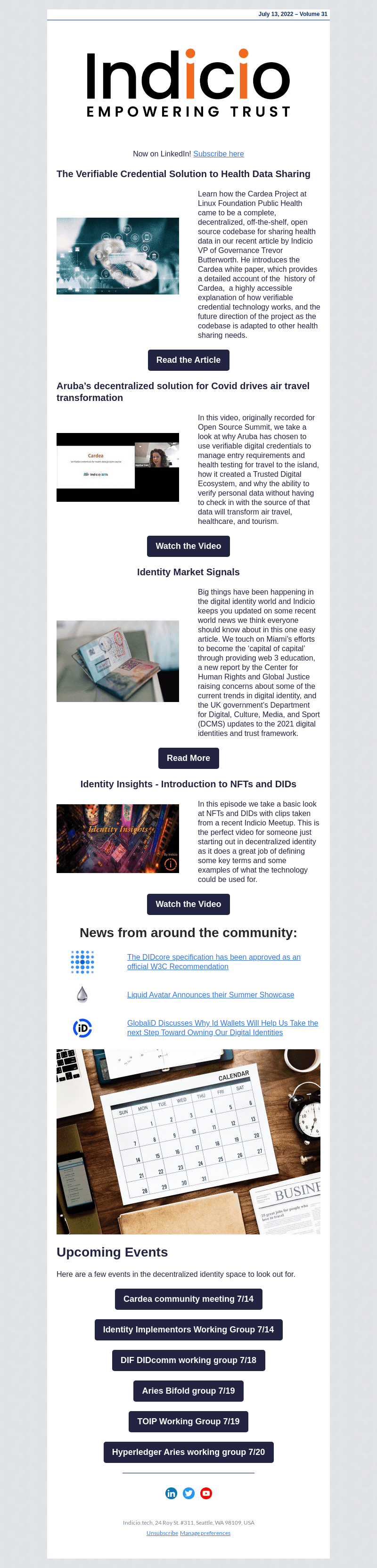 Indicio Newsletter – Vol 31
