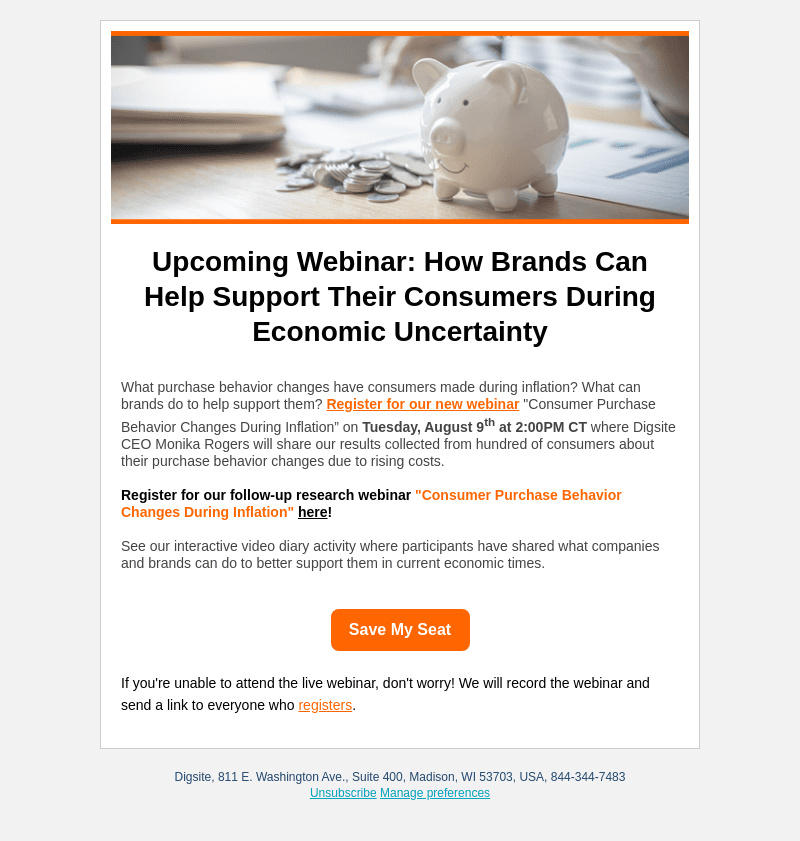 Digsite email from Wed, Jul 27, 2022