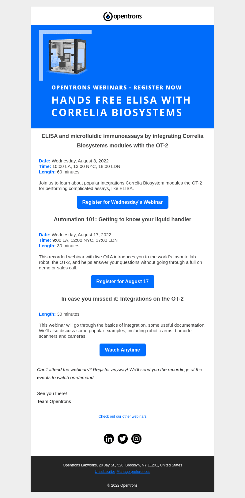 Register for Wednesday's ELISA webinar