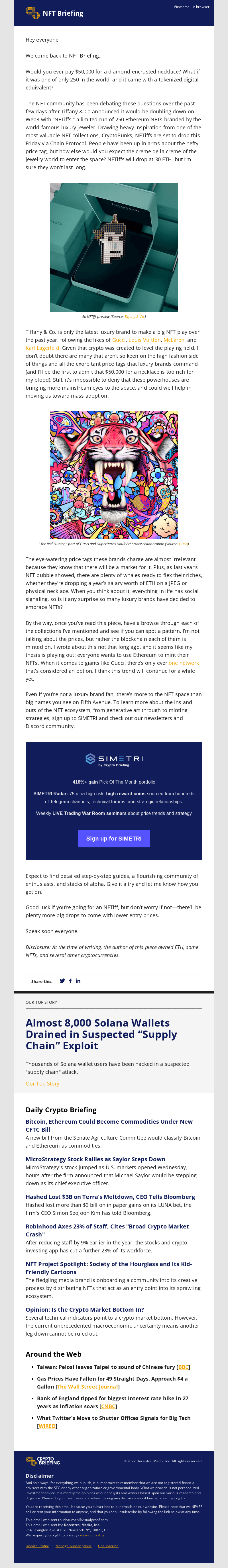 NFT Briefing: The Metaverse’s Fifth Avenue