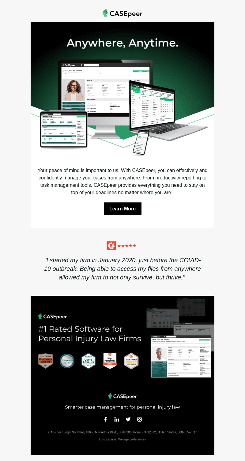 Sleep easier at night with CASEpeer