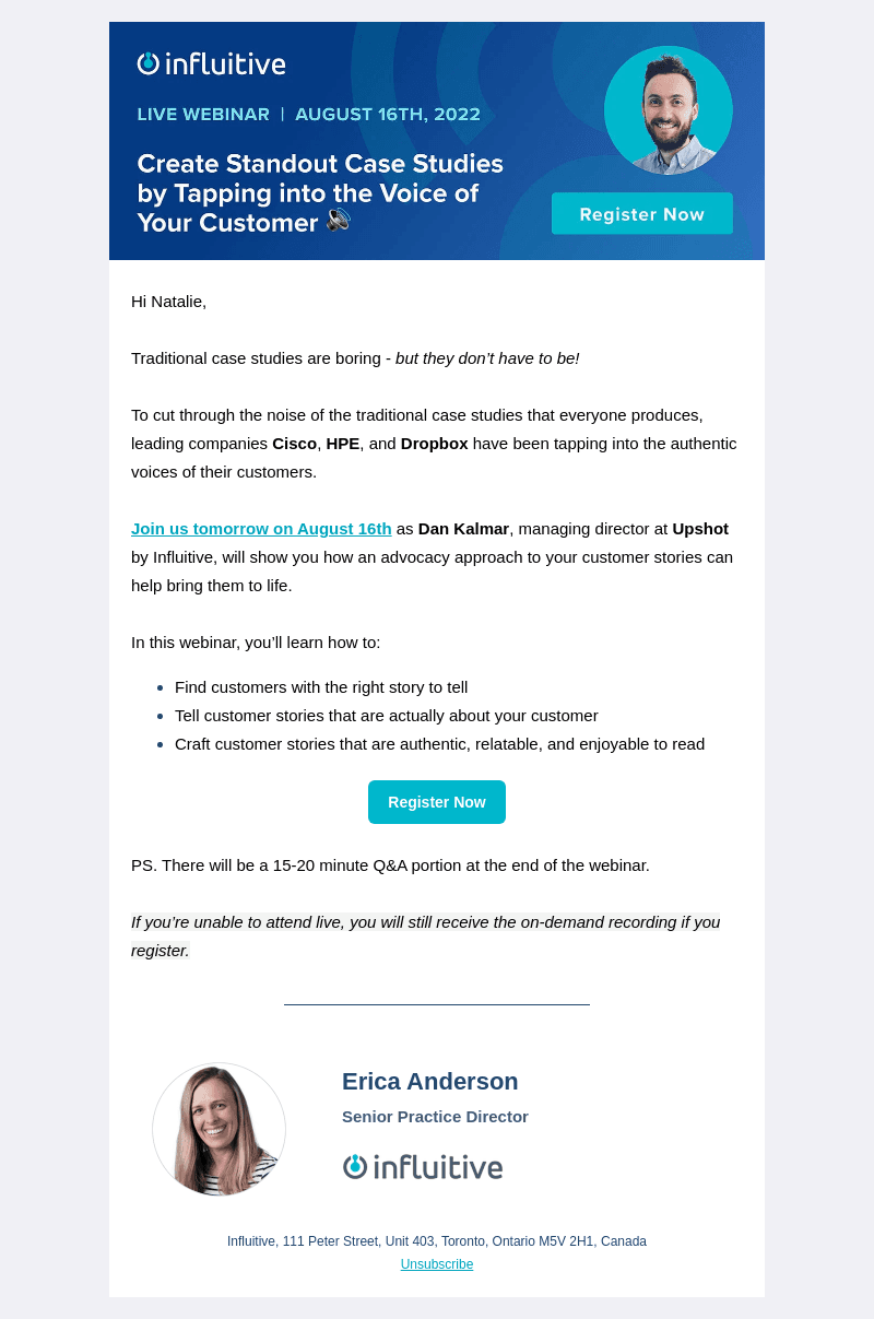🗓️ Last Call - 101: Creating Standout Customer Stories and Case Studies