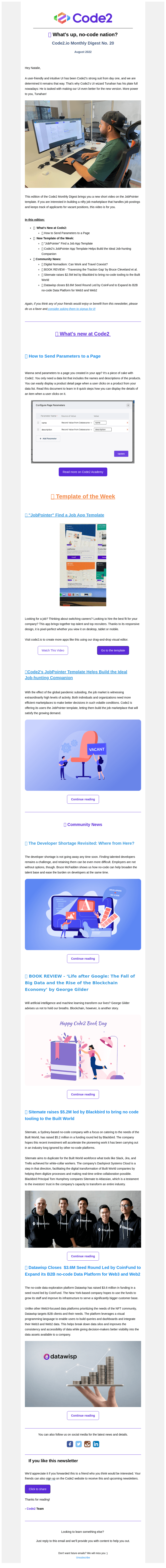 🚀 Code2 August Digest No. 20