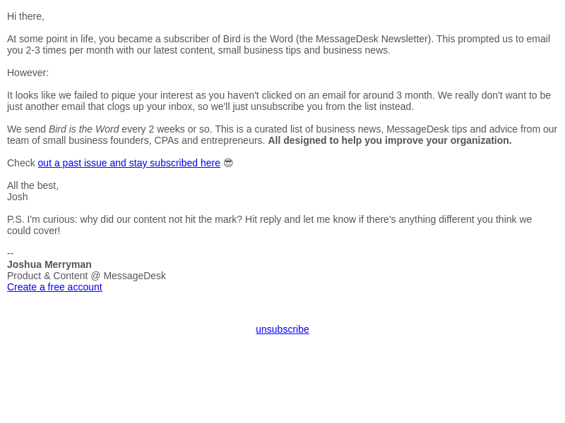 MessageDesk email from Tue, Aug 16, 2022
