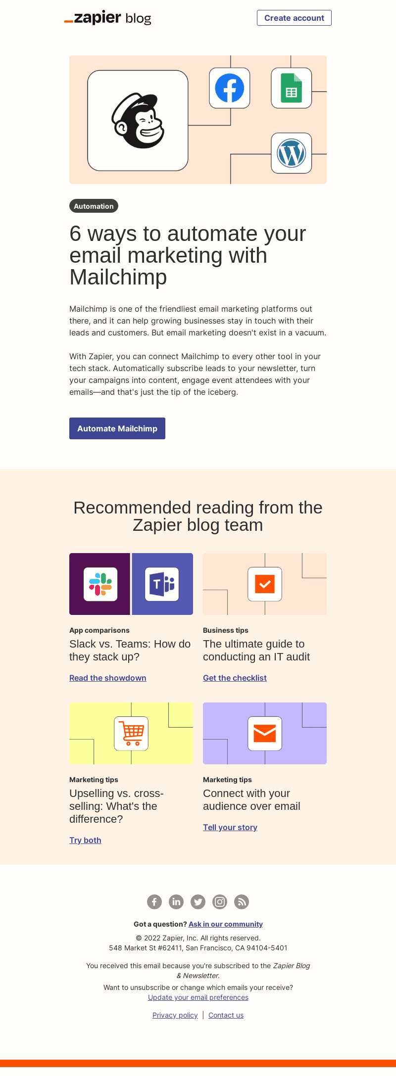 Automate Mailchimp