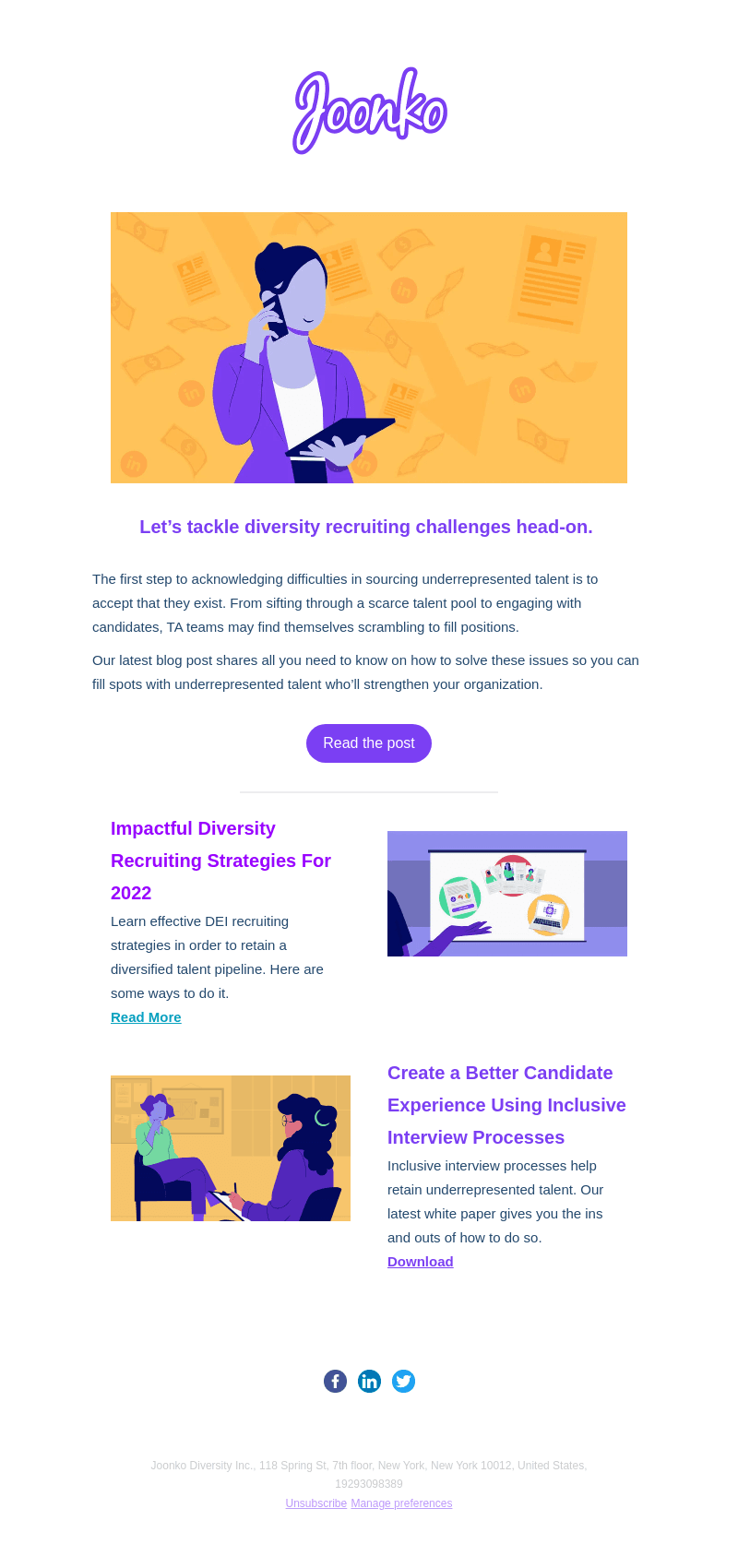 Hey Andy, diversity recruiting challenges can be solved.