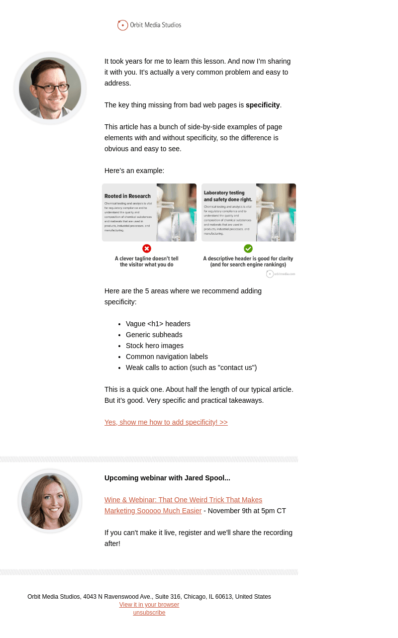 This is the biggest difference between good and bad web pages