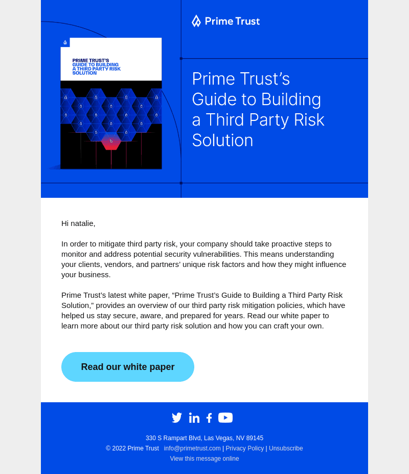 Prime Trust’s Guide to Building a Third Party Risk Solution
