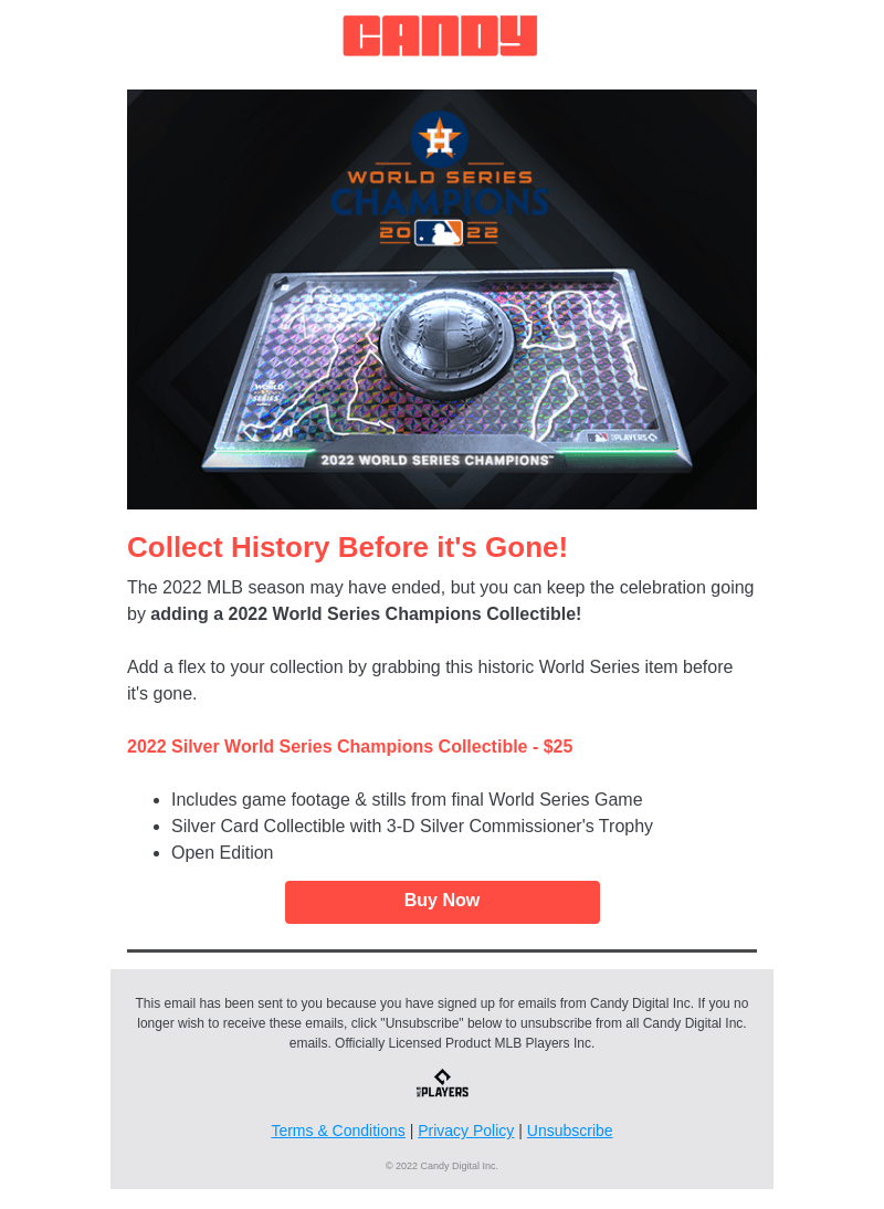Candy Visual email from Thu, Nov 10, 2022