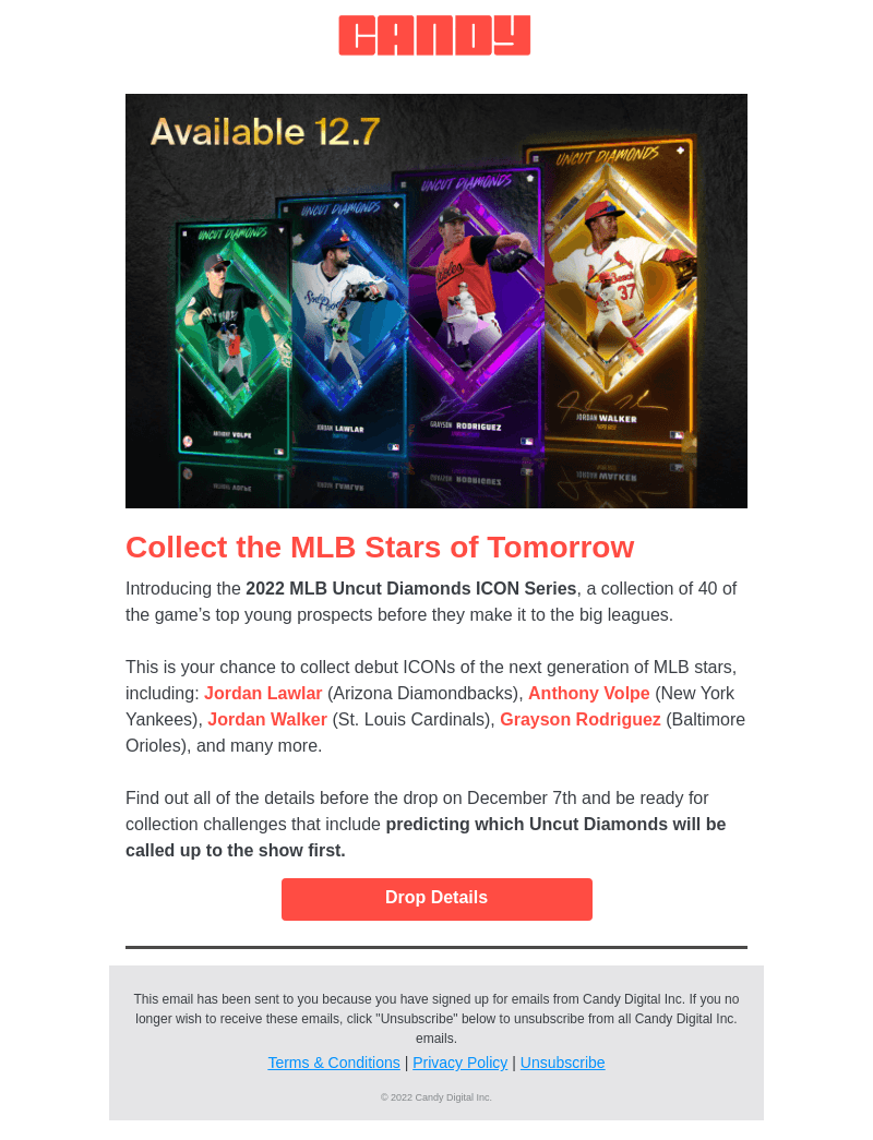 Candy Visual email from Wed, Nov 23, 2022