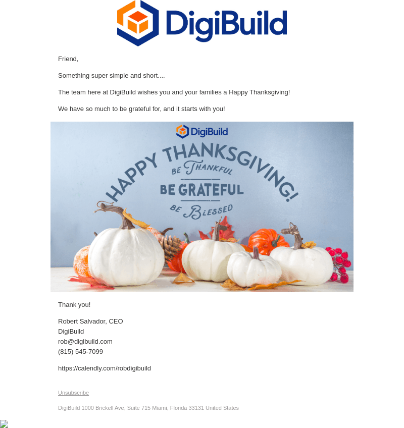 DigiBuild email from Wed, Nov 23, 2022