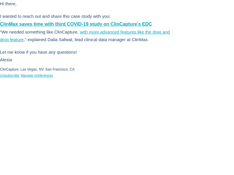 ClinCapture email from Sun, Nov 27, 2022