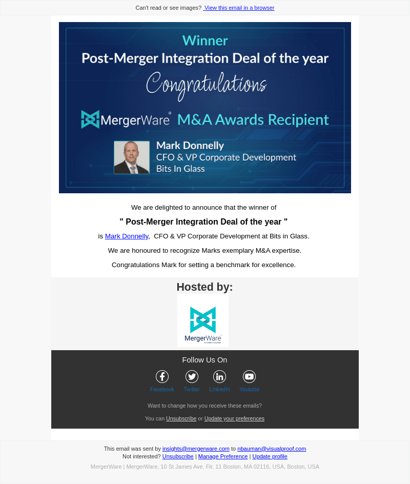 The MergerWare M&A Awards results are here!