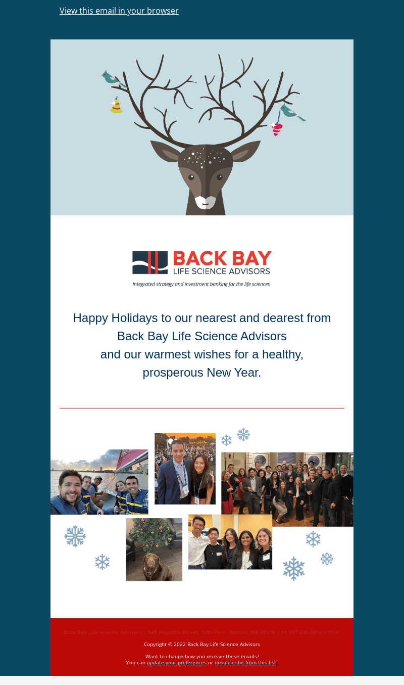Happy Holidays from Back Bay Life Science Advisors