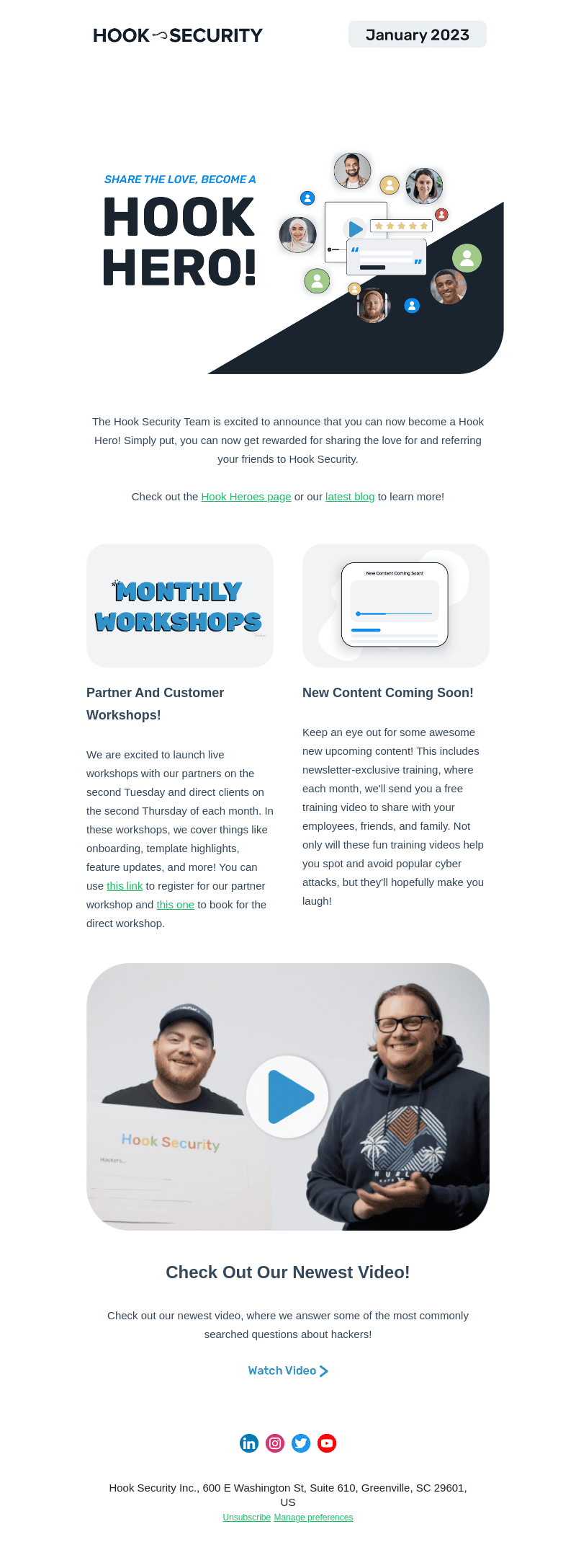 Hook Security email from Wed, Feb 1, 2023
