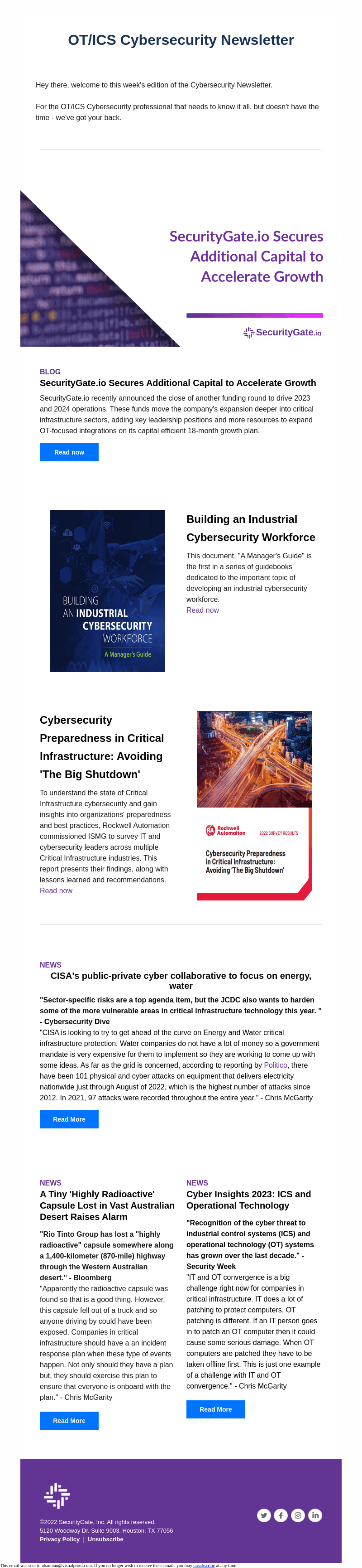 An Industrial Cybersecurity Workforce