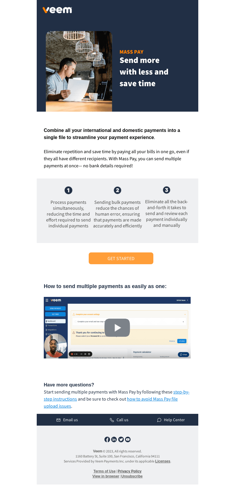 Send all your payments as easily as one