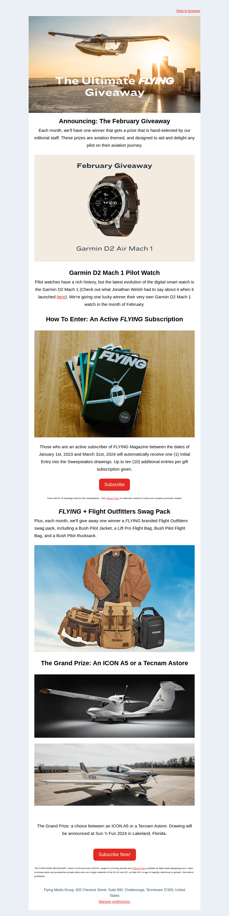 Flying Magazine email from Fri, Feb 10, 2023