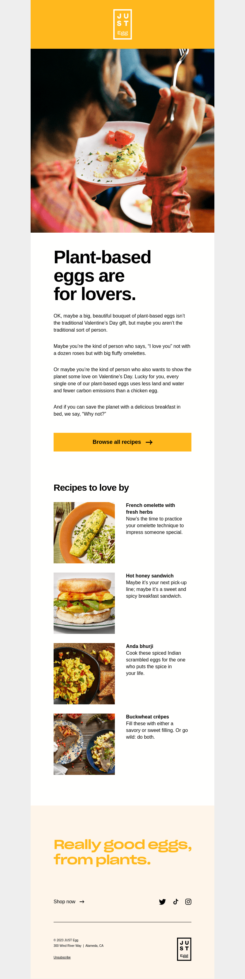 Eat JUST email from Fri, Feb 10, 2023