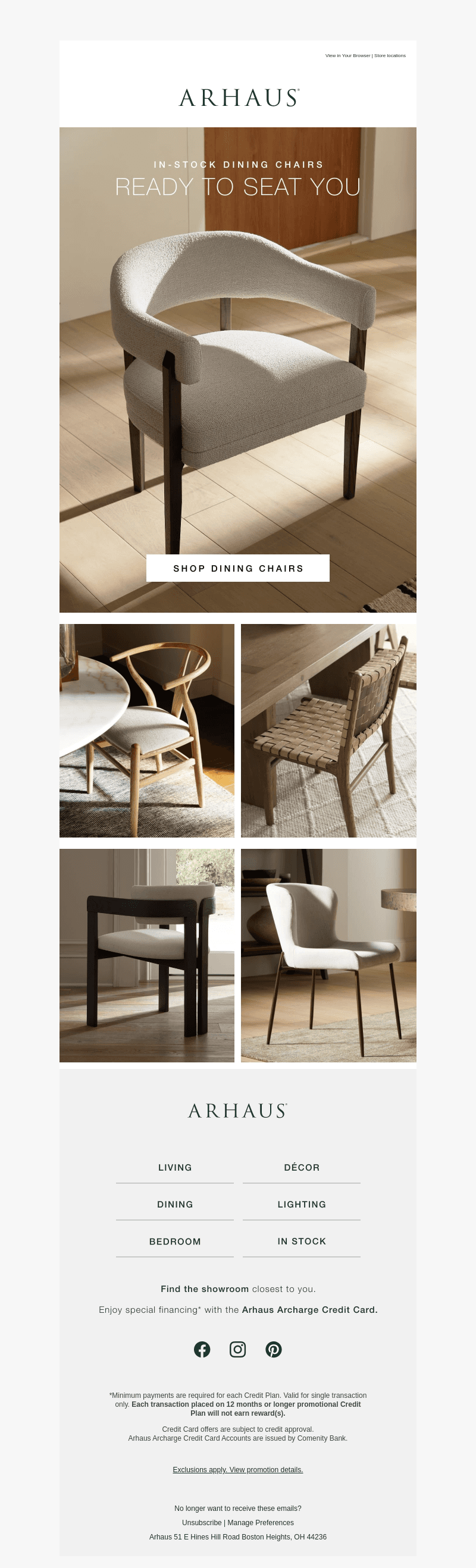 Iconic In-Stock Dining Chairs
