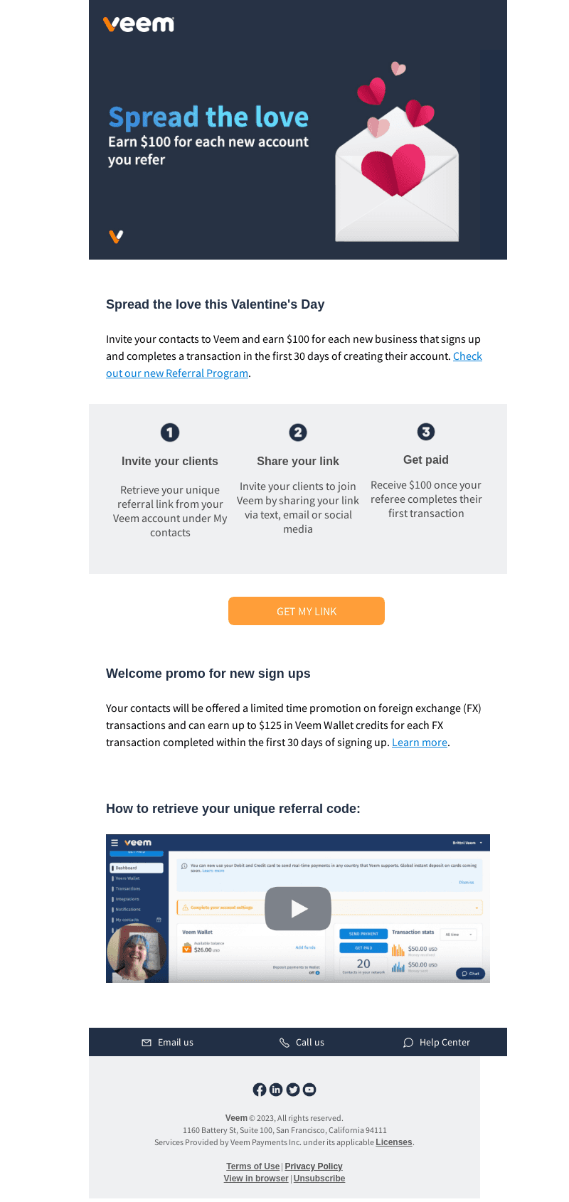 Veem email from Tue, Feb 14, 2023