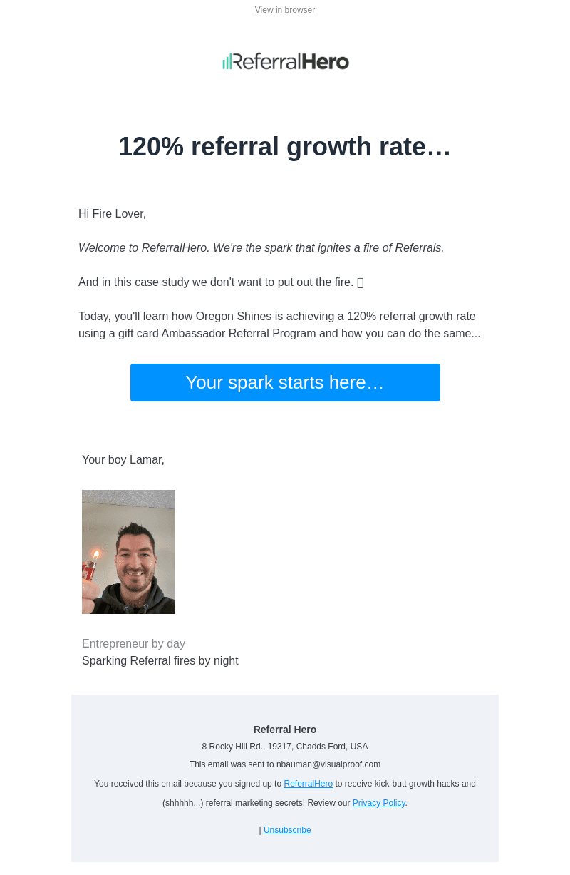 120% referral growth rate