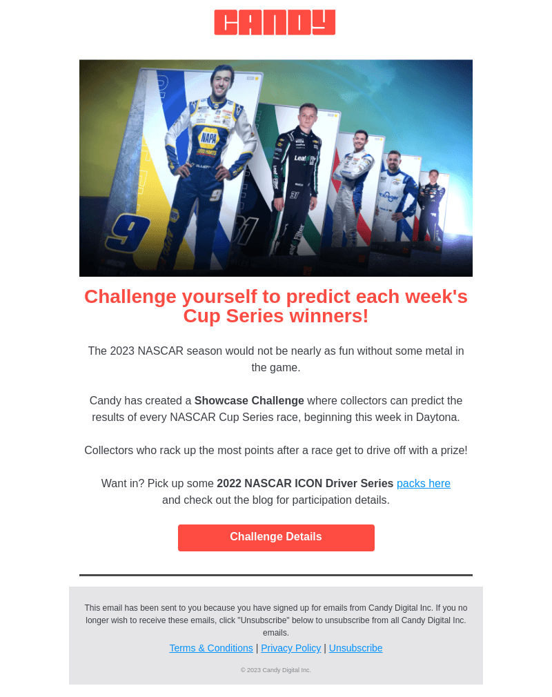 Candy Visual email from Thu, Feb 16, 2023