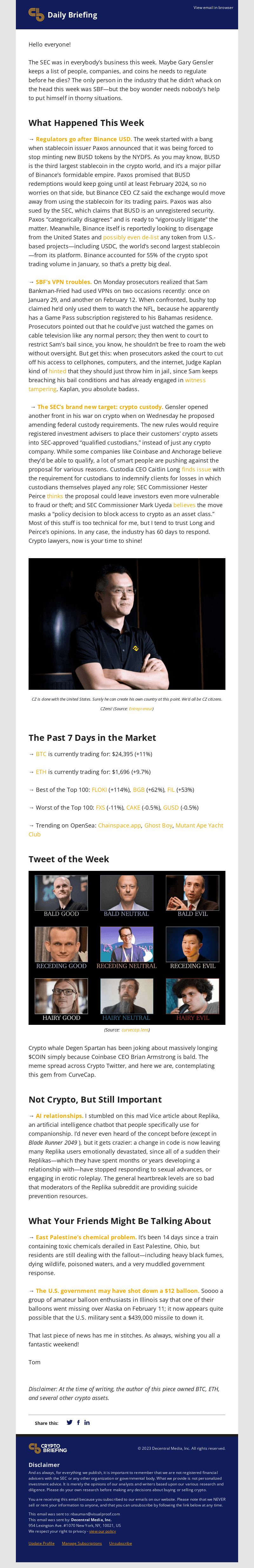 Weekly Debrief: Regulation Reloaded