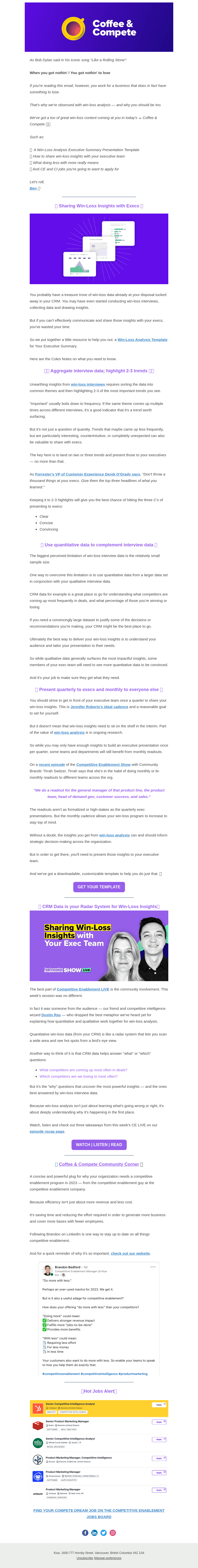 🔥 How to share win-loss insights with execs