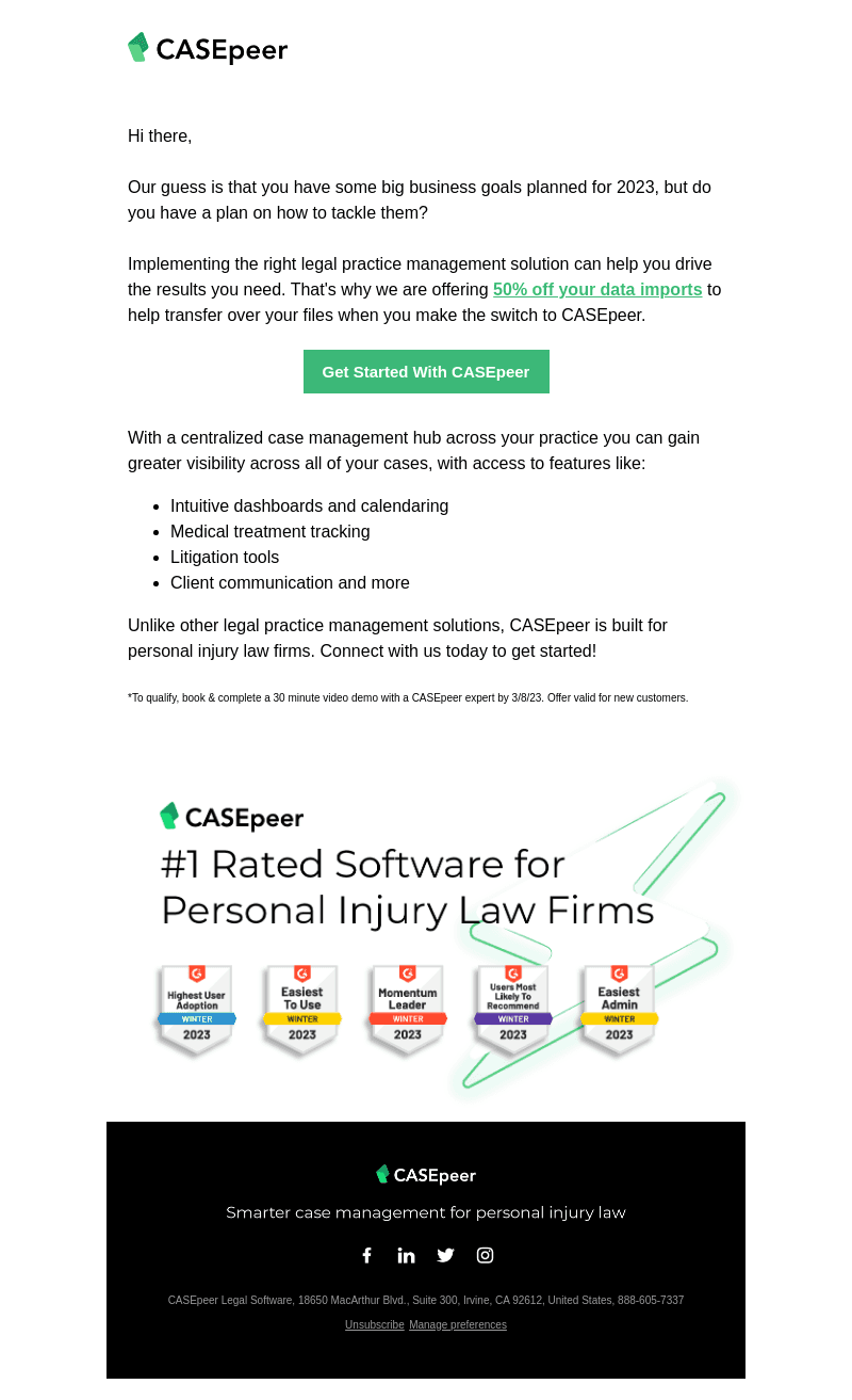CASEpeer email from Fri, Feb 24, 2023