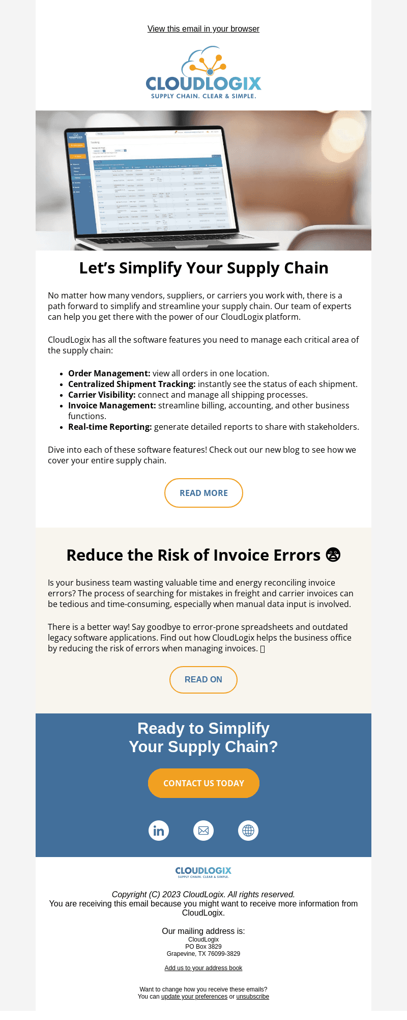 CloudLogix email from Tue, Feb 28, 2023