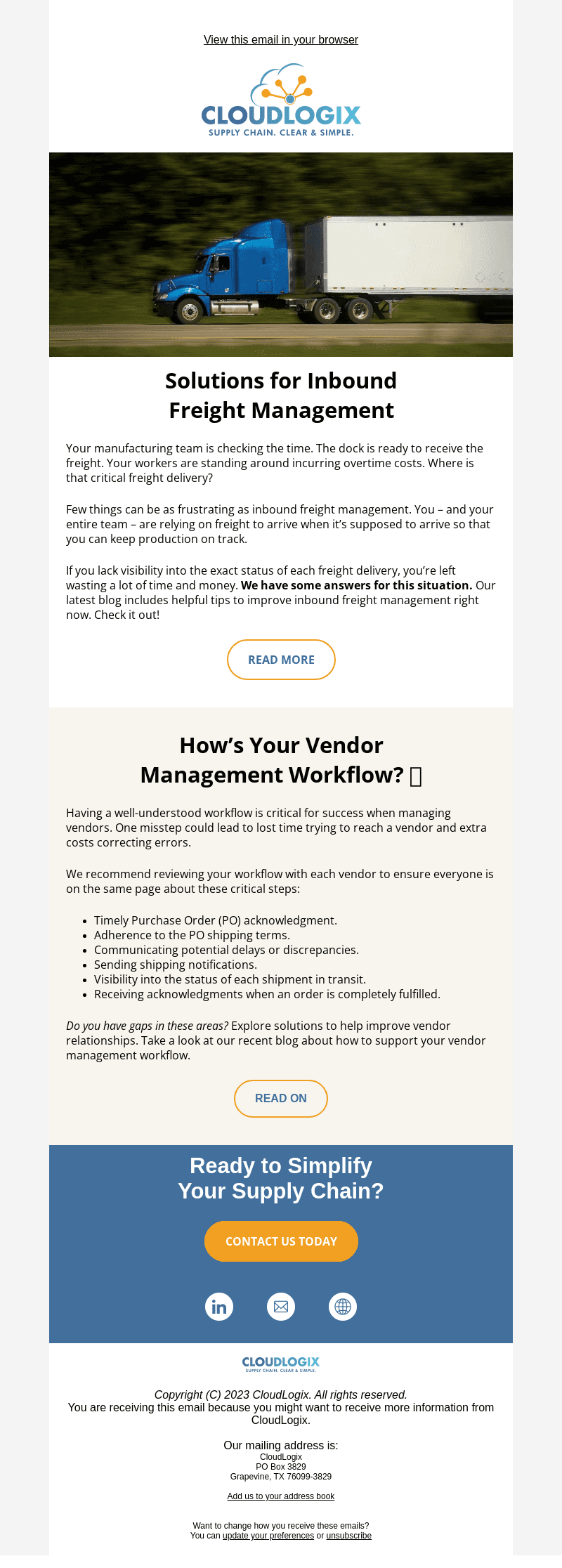 CloudLogix email from Tue, Mar 14, 2023